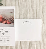 Elegant Birth Announcement + Thank You Card