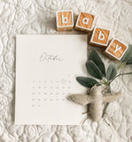 Elegant Pregnancy Announcement | Hand Lettered Print