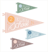First day of School Pennants with Grades