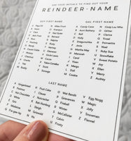 Reindeer Name Game
